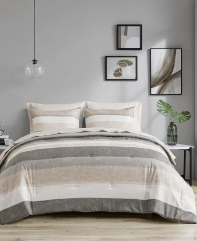 MADISON PARK ESSENTIALS JAXON WIDE STRIPE 5-PC. COMFORTER SET, TWIN