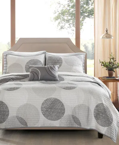 Madison Park Essentials Knowles 8-pc. Quilt Set, California King In Grey