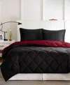 Madison Park Essentials Larkspur Reversible 3-pc. Comforter Set, Full/queen In Black