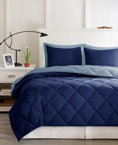 Madison Park Essentials Larkspur Reversible 3-pc. Comforter Set, King In Blue