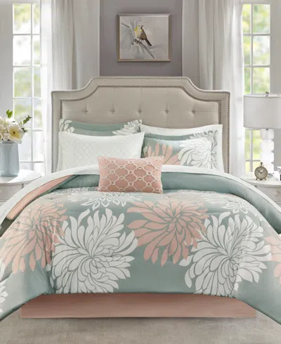 Madison Park Essentials Maible Reversible 9-pc. Comforter Set, Full In Blush,grey