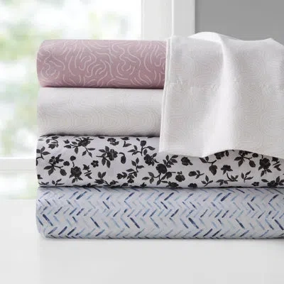 Madison Park Essentials Microfiber 200tc Printed Sheet Set In Blush Floral