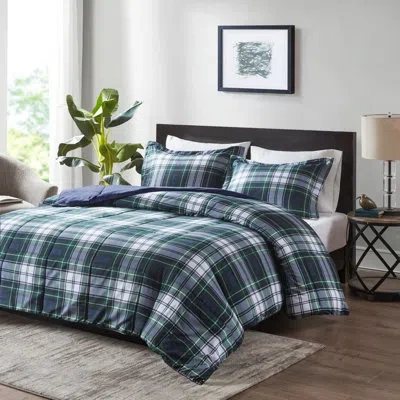 Madison Park Essentials Parkston 3m Scotchgard Down Alternative All Season Comforter Set In Navy