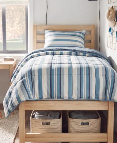 Madison Park Essentials Parkston Reversible 2-pc. Comforter Set, Twin/twin Xl In Blue