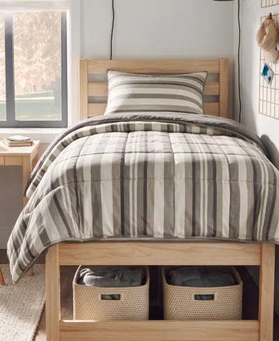 Madison Park Essentials Parkston Reversible 2-pc. Comforter Set, Twin/twin Xl In Brown