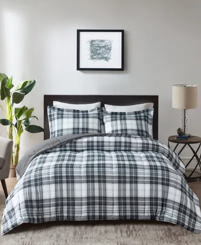 Madison Park Essentials Parkston Reversible 3-pc. Comforter Set, King/california King In Black,white