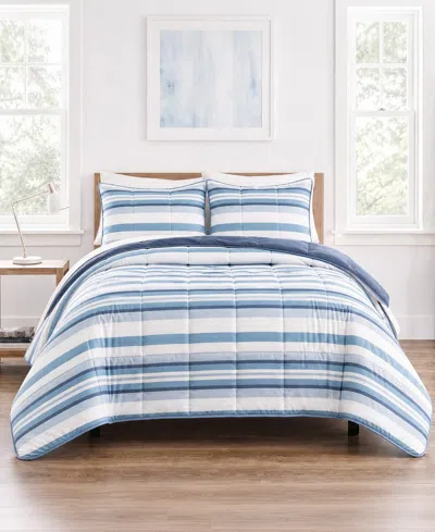 Madison Park Essentials Parkston Reversible 3-pc. Comforter Set, Full/queen In Blue
