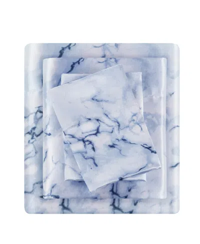 MADISON PARK ESSENTIALS PRINTED SATIN SHEET SET, FULL