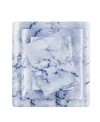 Madison Park Essentials Printed Satin Sheet Set, Full In Blue Marble