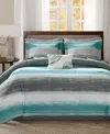 Madison Park Essentials Saben 9-pc.comforter Set, King In Aqua