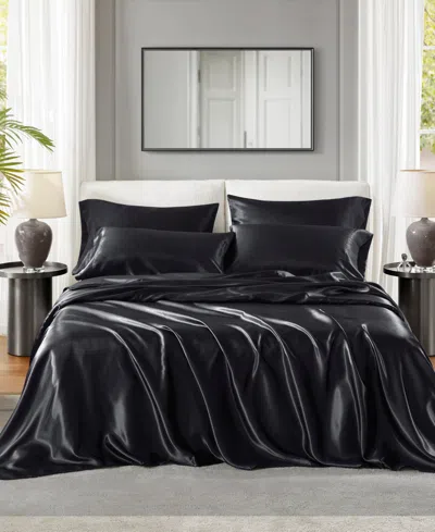 Madison Park Essentials Satin 4-pc. Sheet Set, Twin In Black