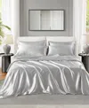 Madison Park Essentials Satin 4-pc. Sheet Set, Twin In Light Grey
