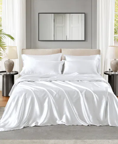 Madison Park Essentials Satin 4-pc. Sheet Set, Twin In White