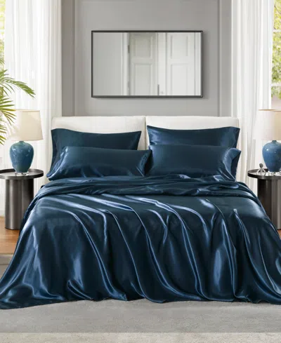 Madison Park Essentials Satin 6-pc. Sheet Set, California King In Midnight Blue