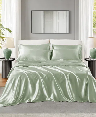 Madison Park Essentials Satin 6-pc. Sheet Set, Full In Sage
