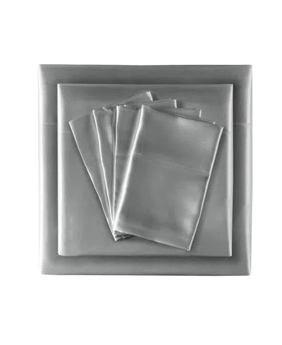 Madison Park Essentials Satin 6-pc. Sheet Set, Queen In Gray