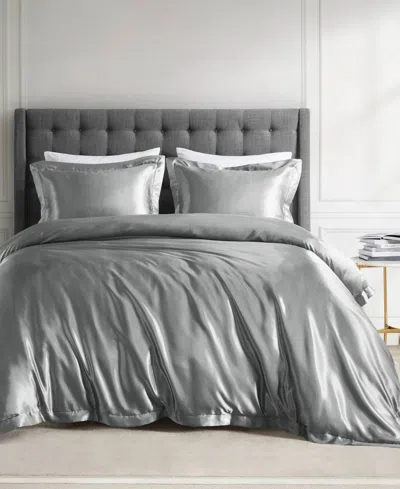 Madison Park Essentials Satin Luxury 4-pc. Comforter Set, King/california King In Grey