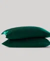 Madison Park Essentials Satin Pillowcase Pair, Standard In Emerald