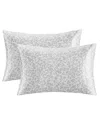 Madison Park Essentials Printed Satin Pillowcase Pair, Standard In Gray Leopard