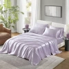 Madison Park Essentials Satin Wrinkle Resistant Pillowcase In Purple