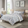 Madison Park Essentials Sofia Microfiber Reversible Comforter Set With Bed Sheets In Blue