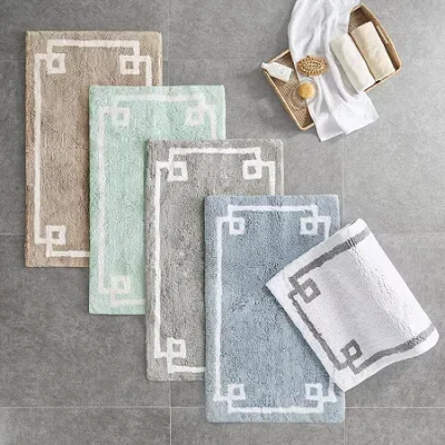 Madison Park Ethan Cotton Tufted Bath Rug In Gray