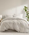 Madison Park Etta Striped 3-pc. Duvet Cover Set, King In Brown