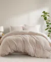 Madison Park Etta Striped 3-pc. Duvet Cover Set, Queen In Brown