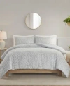 Madison Park Everly Woven Medallion Comforter Sets In Grey,white