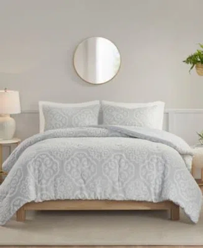 Madison Park Everly Woven Medallion Comforter Sets In Grey,white