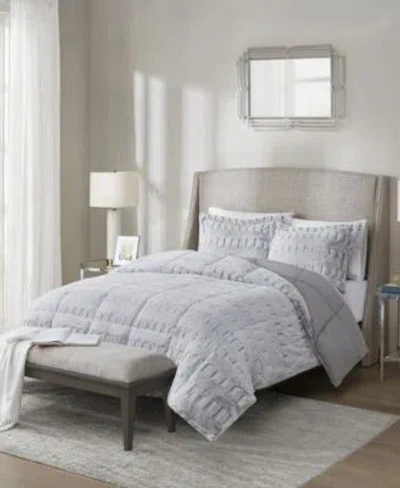 Madison Park Gia Faux Fur Comforter Sets In Blush,white