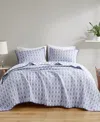Madison Park Harlow Reversible Matelasse 3-pc. Coverlet Set, King/california King In Indigo