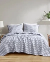 Madison Park Harlow Reversible Matelasse Coverlet Sets In Grey