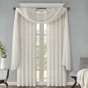 Madison Park Harper Solid Crushed Curtain Panel Pair In White