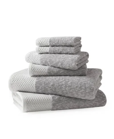 Madison Park Hayden Cotton 6-piece Towel Set In Gray