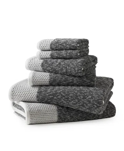 Madison Park Hayden Cotton 6-piece Towel Set In Gray