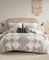 Madison Park Ibiza 4-pc. Duvet Cover Set, King/california King In Black,ivory