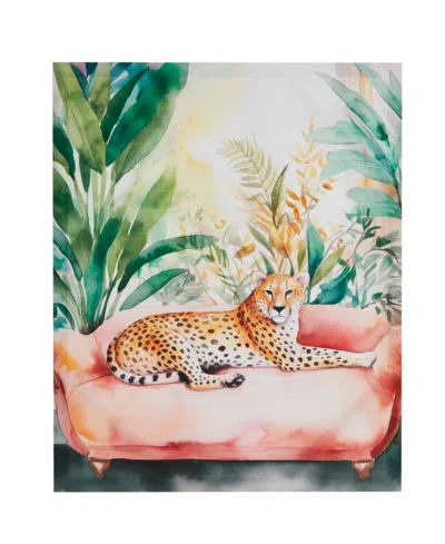 Madison Park Jungle Feline Jungle Cheetah Canvas Wall Art In Cheetah Green Multi