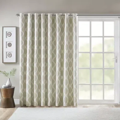 Madison Park Kagen 100"w X 84"l Energy Saving Blackout Grommet Top Single Patio Door Curtain In Multi