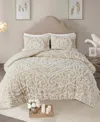 Madison Park Laetitia Medallion 3-pc. Comforter Set, Full/queen In Taupe
