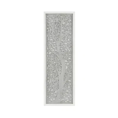 Madison Park Laurel Branches Laser Cut Tree Wood Wall Art In Gray