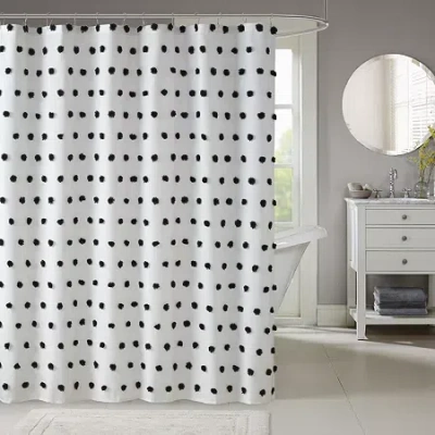 Madison Park Lauren Shower Curtain In Black