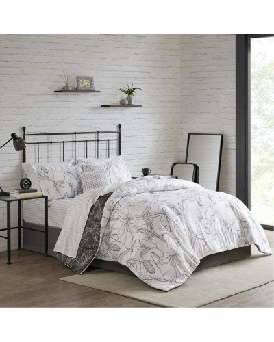 Madison Park Lilia Reversible Comforter Set In White
