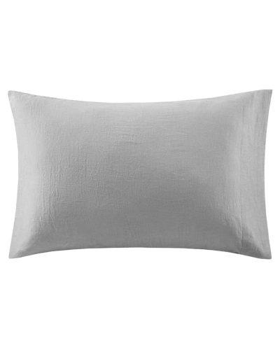 Madison Park Linen Blend Pillowcase Set In Gray