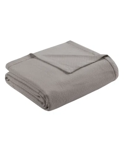 Madison Park Liquid Cotton Blanket, Full/queen In Grey