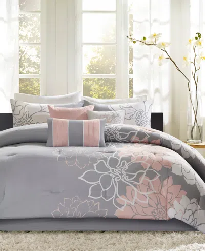 Madison Park Lola 6-pc. Comforter Set, Twin/twin Xl In Grey,peach