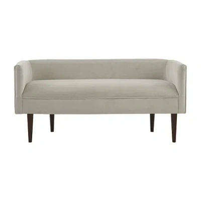 Madison Park Lovisa Living Room Collection Upholstered Bench In White