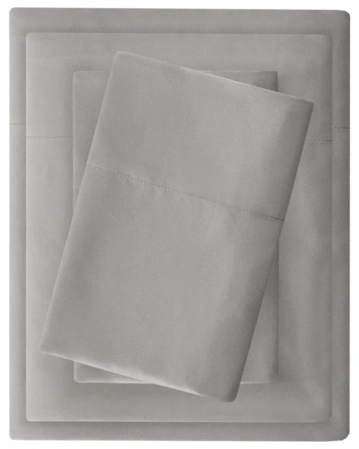 Madison Park Luxurious Brushed Microfiber Deep Pocket Sheet Set In Gray