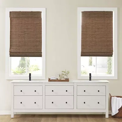Madison Park Lyndon Cordless Light-filtering Roman Shade In Brown