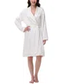 Madison Park Madision Park Women's Gift Packed Satin Shell Fleece Lined Robe